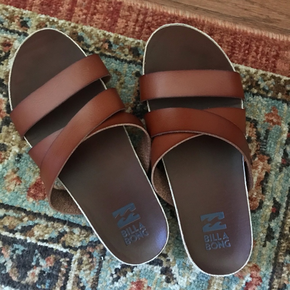 Billabong brown leather sandals
